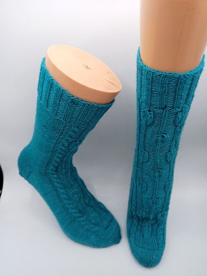 Sockenanleitung "Blättergirlande" für alle Maschenzahlen ab Größe 32