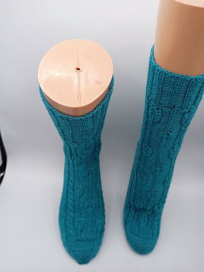 Sockenanleitung "Blättergirlande" für alle Maschenzahlen ab Größe 32