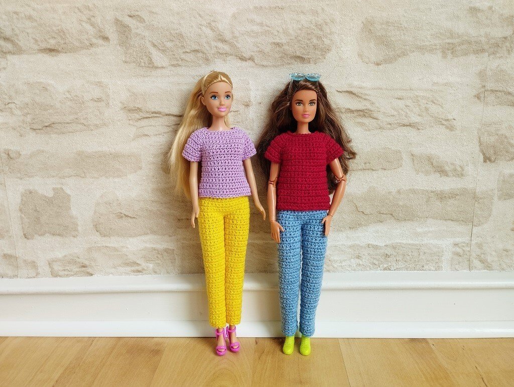 Jeans und T-Shirt | Puppenkleidung | Häkelanleitung - Bild 3