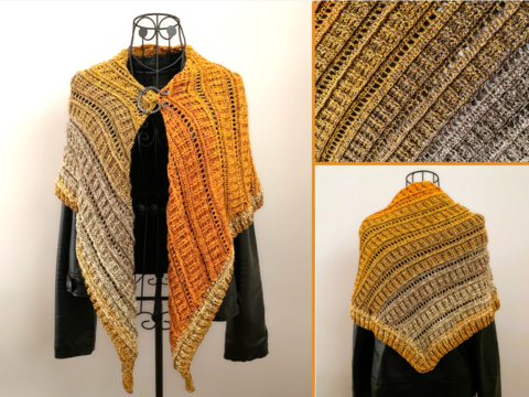 Häkelanleitung Flaches Dreieckstuch "Ione"