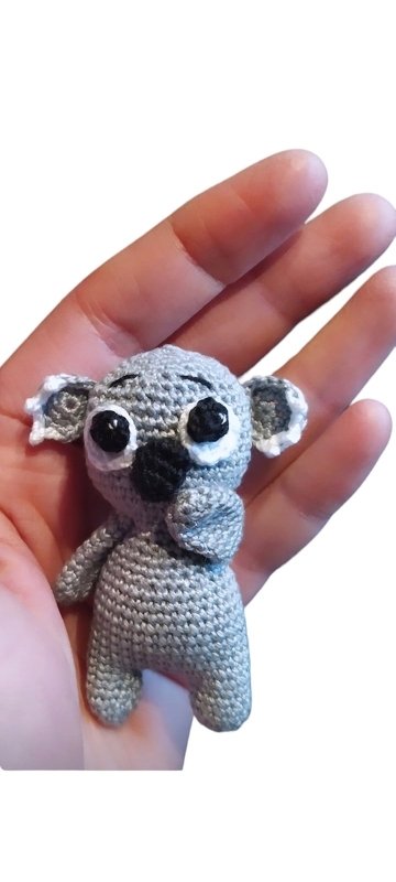 Larry the tiny toy koala in a hat, bear for gift, amigurumi doll pocket toy - Image 3