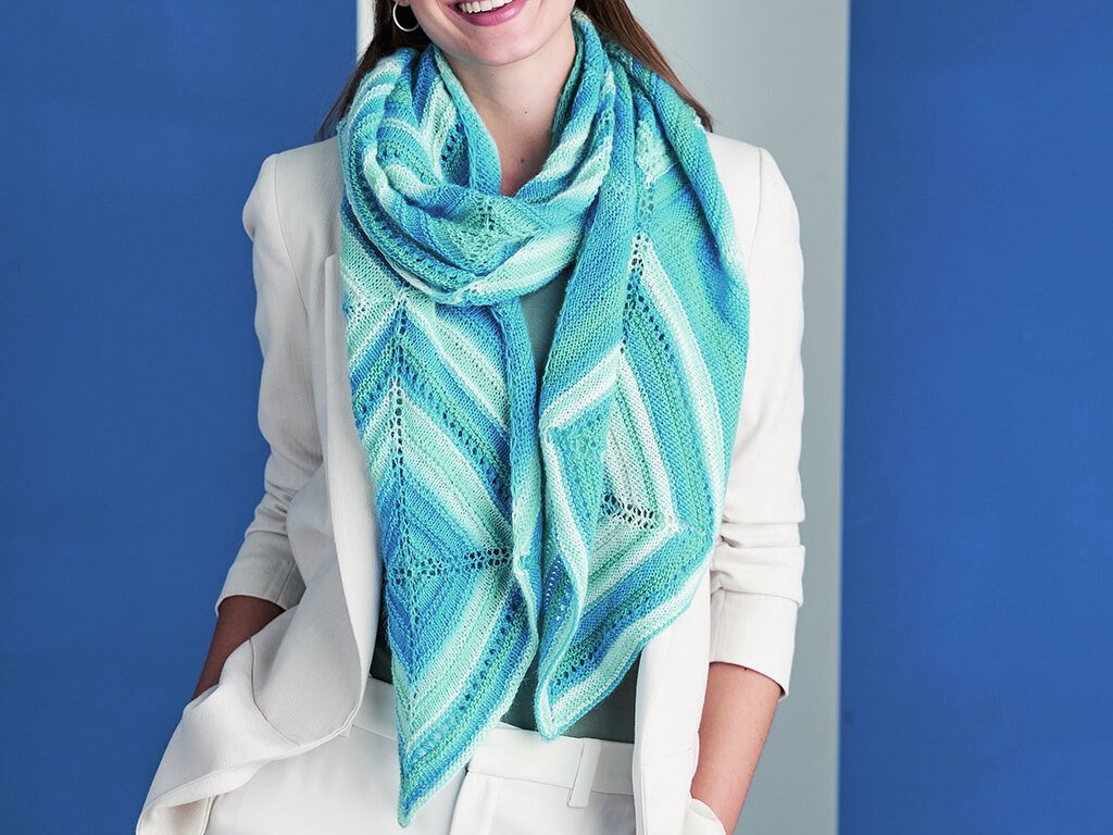 STOLA GEO-LINIE IN TÜRKIS