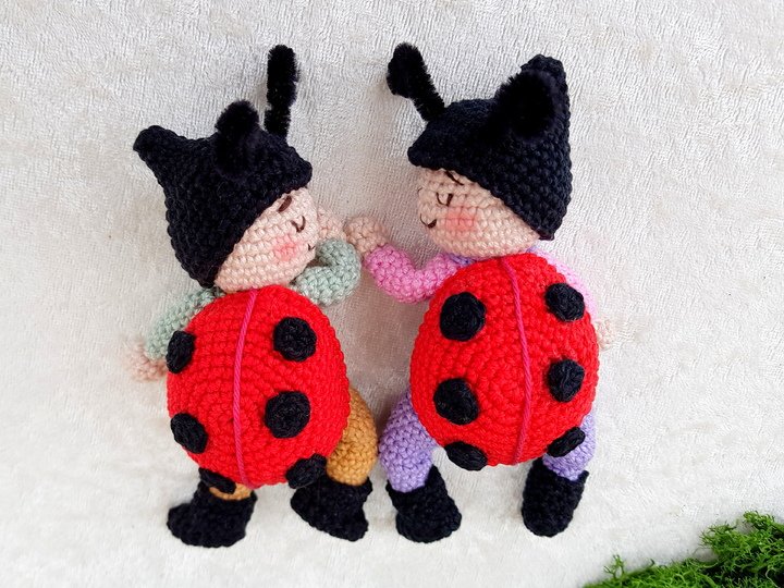 Häkelanleitung: Kleiner Marienkäfer zum Nacharbeiten