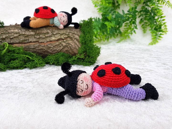 Häkelanleitung: Kleiner Marienkäfer zum Nacharbeiten