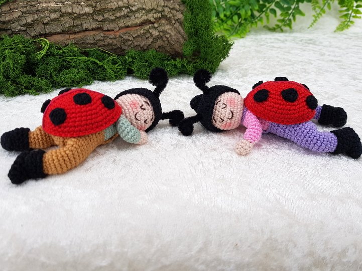Häkelanleitung: Kleiner Marienkäfer zum Nacharbeiten