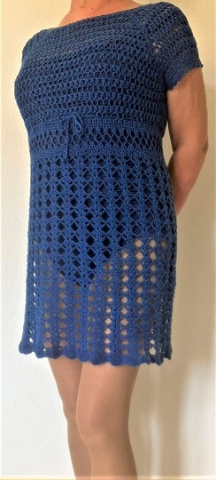 Königsblaues Strandkleid RVO - Häkelanleitung