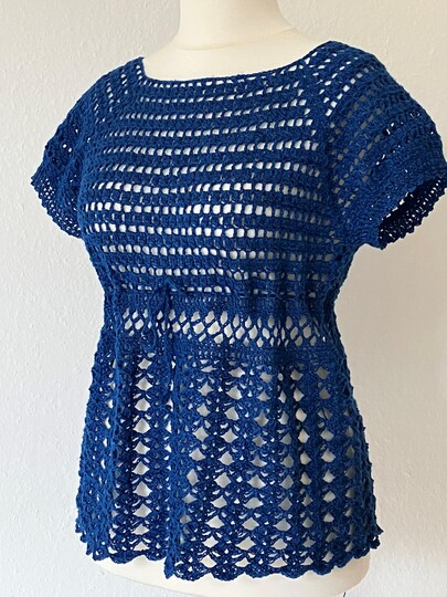 Königsblaues Strandkleid RVO - Häkelanleitung