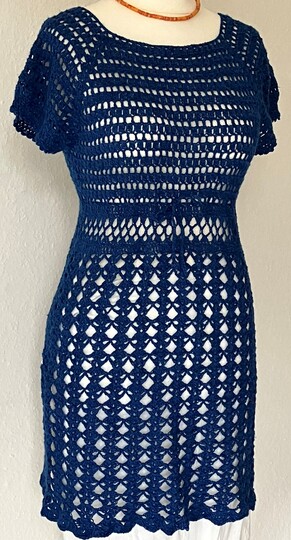 Königsblaues Strandkleid RVO - Häkelanleitung