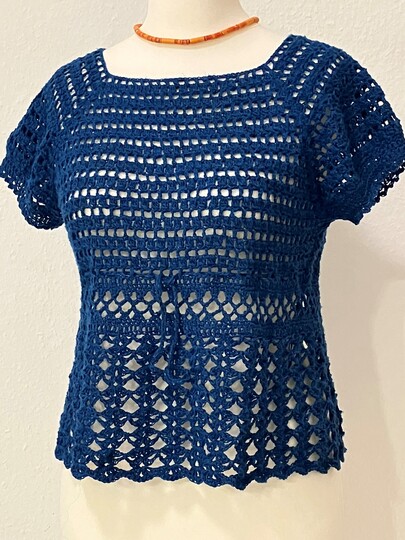 Königsblaues Strandkleid RVO - Häkelanleitung