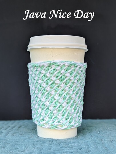 Pretty Little Lattes - Tunisian Crochet Cup Cozy