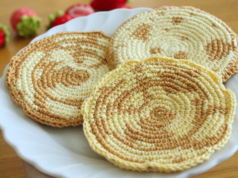 Häkelanleitung "Kleiner Pfannkuchen, Eierkuchen"