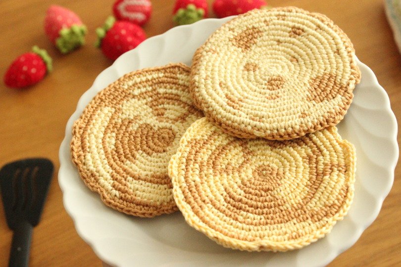 Häkelanleitung "Kleiner Pfannkuchen, Eierkuchen"