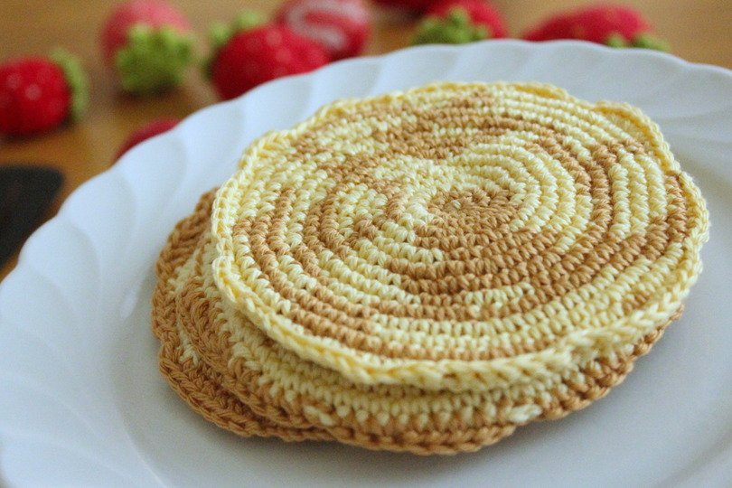 Häkelanleitung "Kleiner Pfannkuchen, Eierkuchen"