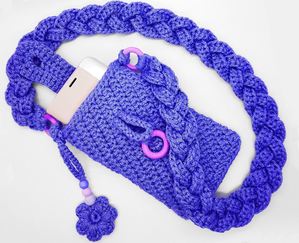 Crochet pattern smartphone case / smartphone cover / crossbody bag Cosma