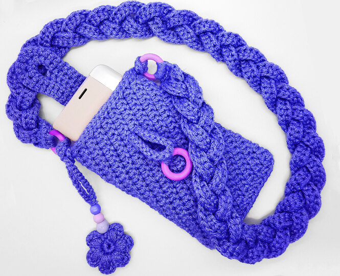 Crochet pattern smartphone case / smartphone cover / crossbody bag Cosma