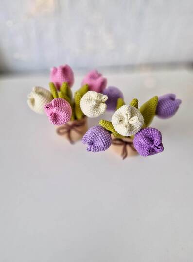 Crochet flower bouquet for Mother`s Day