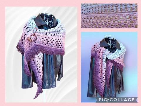 Flaches Dreieckstuch Tandrielle BE - Häkelanleitung