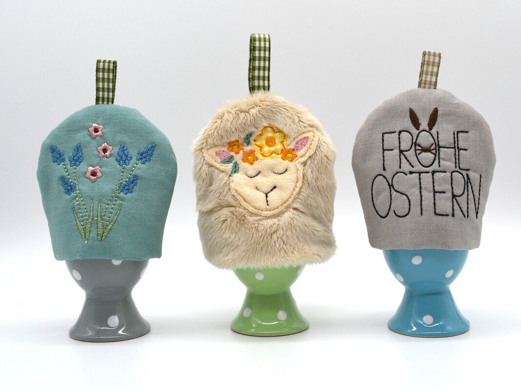 Stickdatei Eierwärmer ITH SET mit blanko Datei