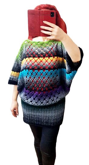 Häkelanleitung Fledermauspullover Batsy