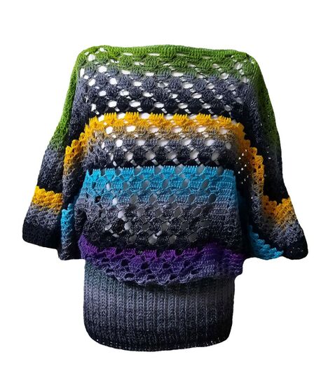 Häkelanleitung Fledermauspullover Batsy