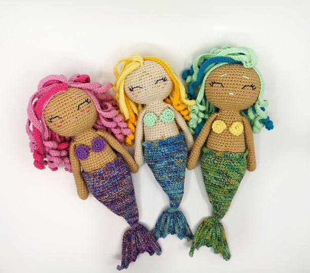 Crochet mermaid doll