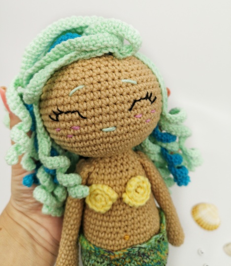 Crochet mermaid doll