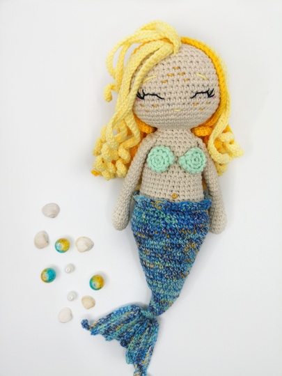Crochet mermaid doll