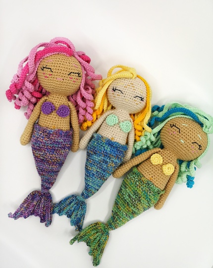 Crochet mermaid doll
