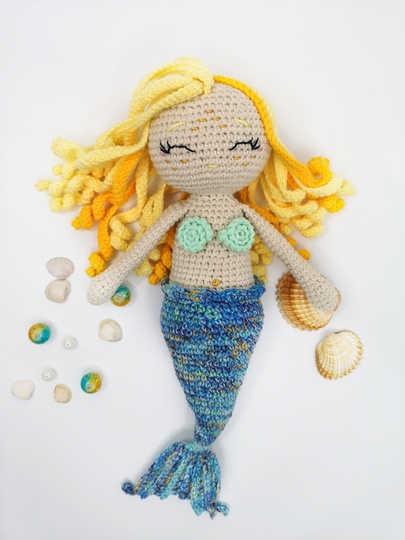 Crochet mermaid doll