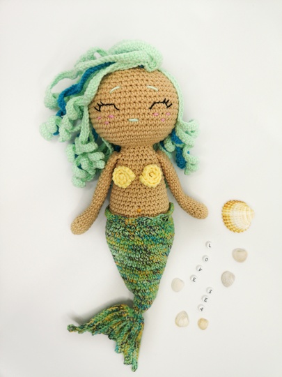 Crochet mermaid doll