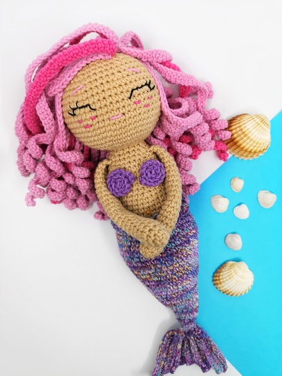 Crochet mermaid doll