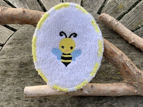 Abschminkpad Biene Stickdatei ITH 10x10 cm Waschpad Kosmetikpad Pad