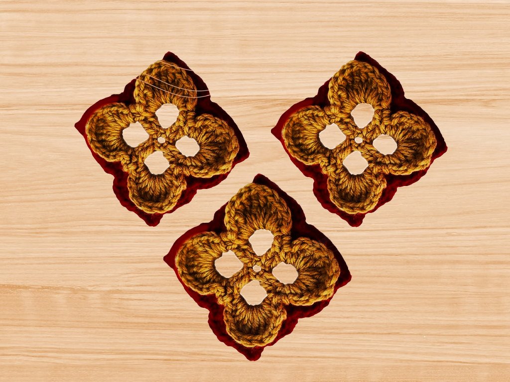 A crochet square motif with two layers PDF pattern - Image 2