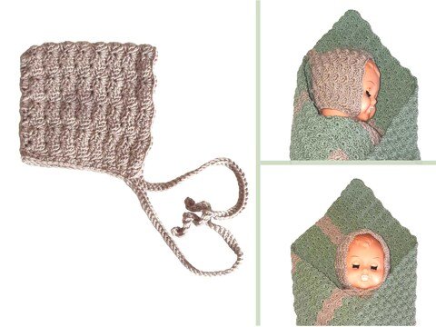 Babymütze OLIANA 3-D-Optik 7 Größen von Frühchen bis 4 Jahre Häkelanleitung