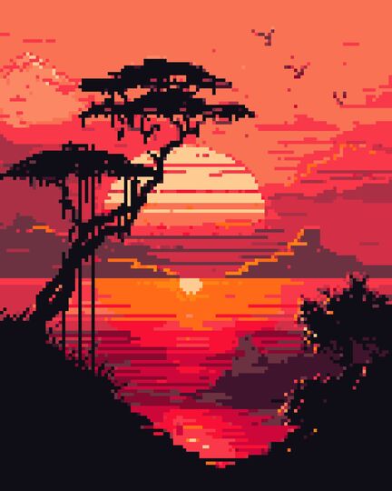 SUNSET - pattern for c2c crochet blanket