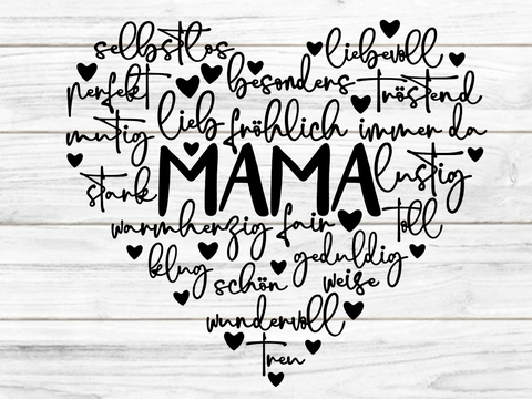 Herz Muttertag Plotterdatei SVG DXF FCM