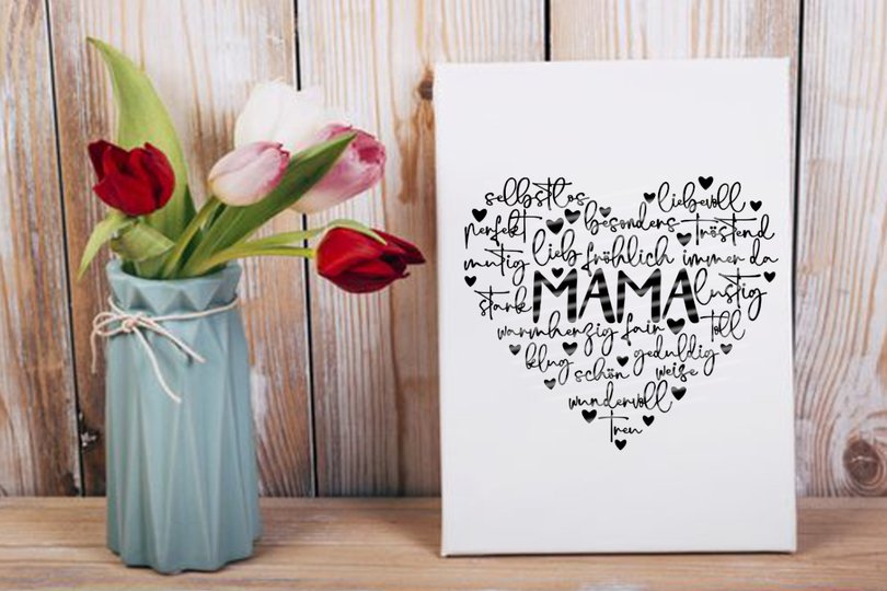 Herz Muttertag Plotterdatei SVG DXF