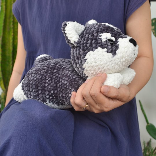 crochet husky puppy - Little Archer