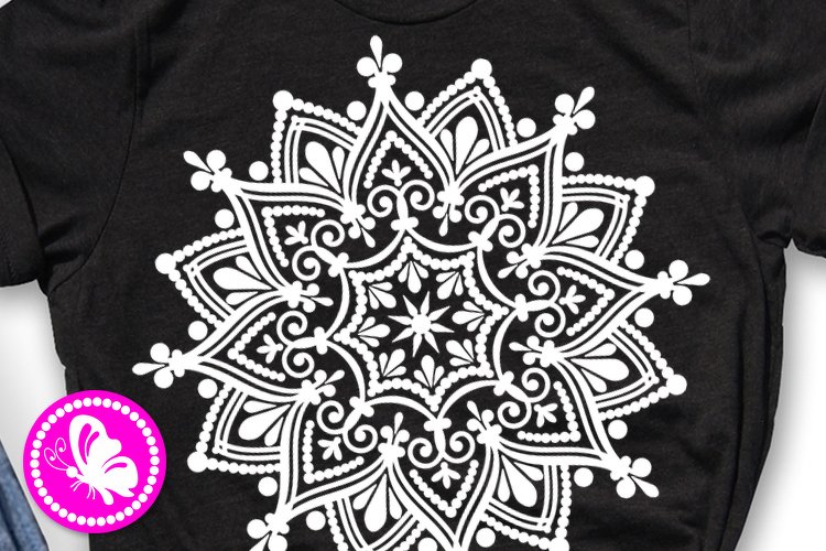 Mandala in the shape of a lotus flower. Digital file, instant download. - Image 2