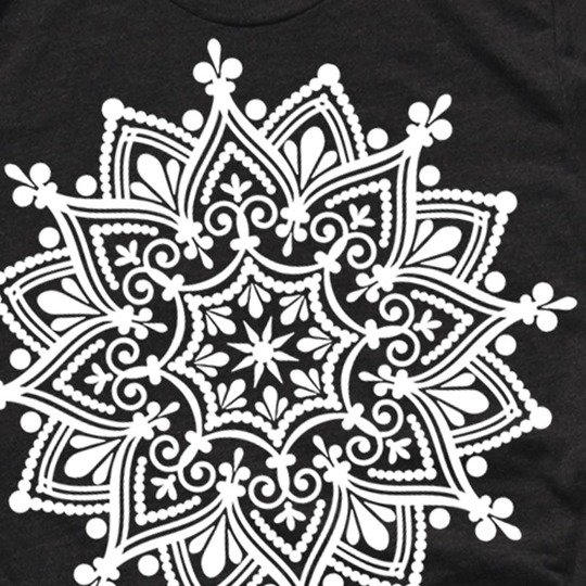 Mandala in the shape of a lotus flower. Digital file, instant download.