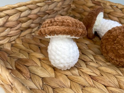 Kostenlose Häkelanleitung Pilz, Freebie Pilz als Herbstdeko o. Kinderküche