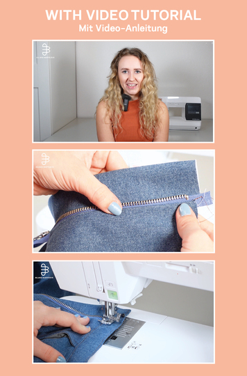 Sewing pattern jeans pants, XS-XXXL, with video tutorial