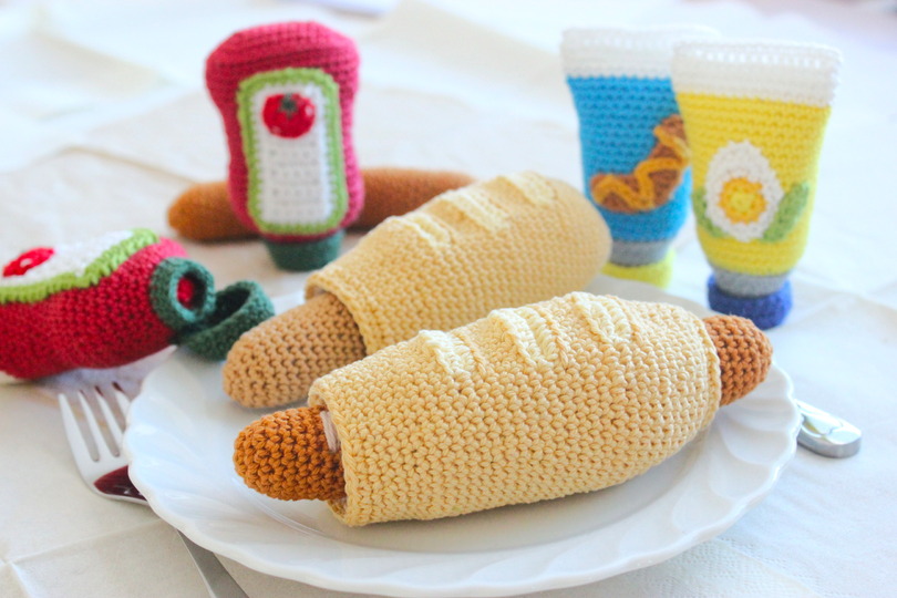 Häkelanleitung "Hot Dog Set"