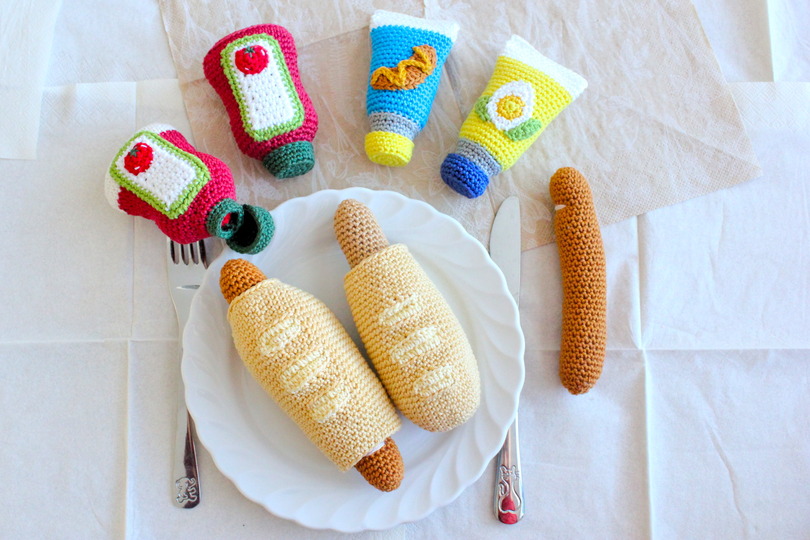 Häkelanleitung "Hot Dog Set"