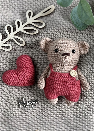 Häkelanleitung Herzbär Hugo