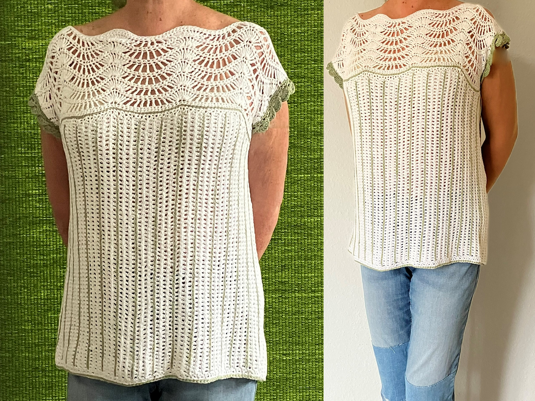 Leinenshirt (Bauchwegschummler Nr 3) Häkelanleitung