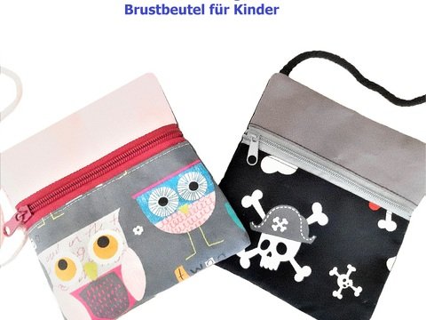 Nähanleitung für einen Kinder-Brustbeutel, ideal für Ausflüge und Reisen
