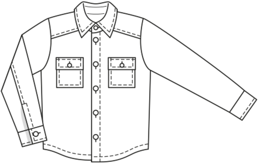 Gefütterte Hemdjacke - Schnittmuster & Nähanleitung - burda style