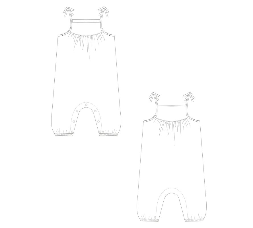 sewing pattern baby overall NELE 2-in-1 photo tutorial 0m/1m–3y/4y - Image 4