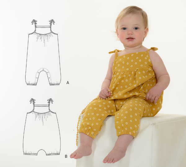 sewing pattern baby overall NELE 2-in-1 photo tutorial 0m/1m–3y/4y